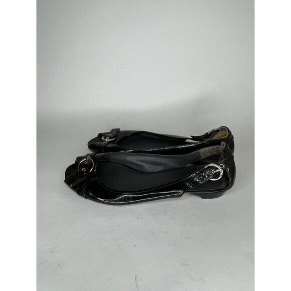 Stuart Weitzman Black Flats with Buckle Detail - Picture 3 of 12